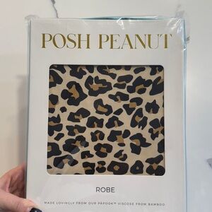 NWT Posh Peanut Leopard Robe